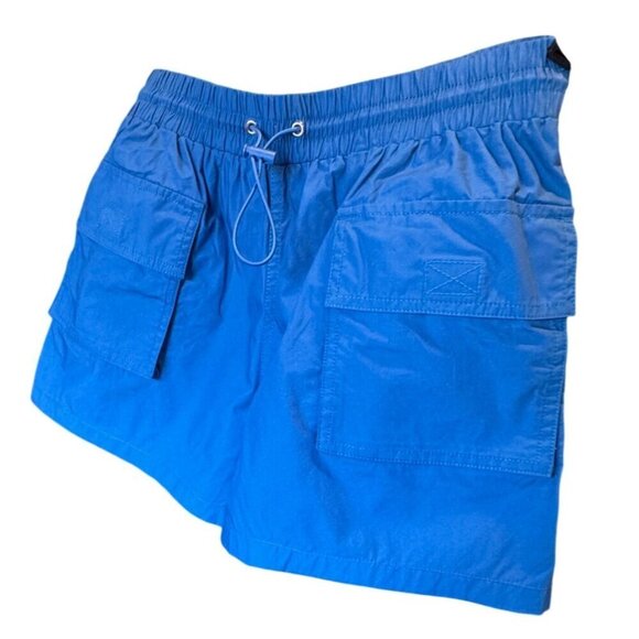 BP Women's Blue Elastic Waist Drawstring  Cargo Shorts Size Small - Picture 2 of 7